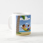 Mug Funny Man Relaxing in Beach Hammock (Devant gauche)