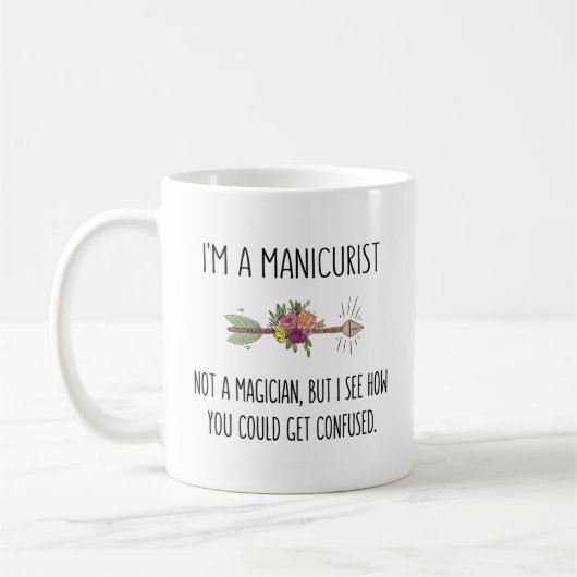 Mug Funny Manicurist Nail Technician Gift Idea (Gauche)