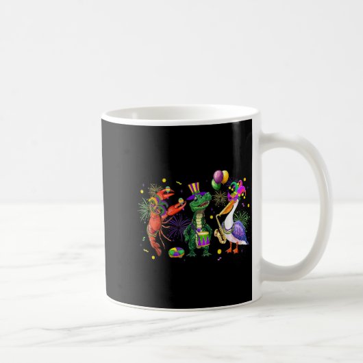 Mug Funny Mardi Gras 2026 Crocodile Crawfish Pelican N (Droite)