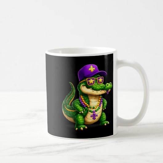 Mug Funny Mardi Gras Alligator Beads Carnival Celebrat (Droite)