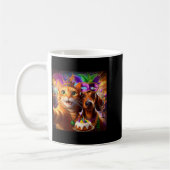 Mug Funny Mardi Gras Cat Dachshund Selfie Squad (Gauche)