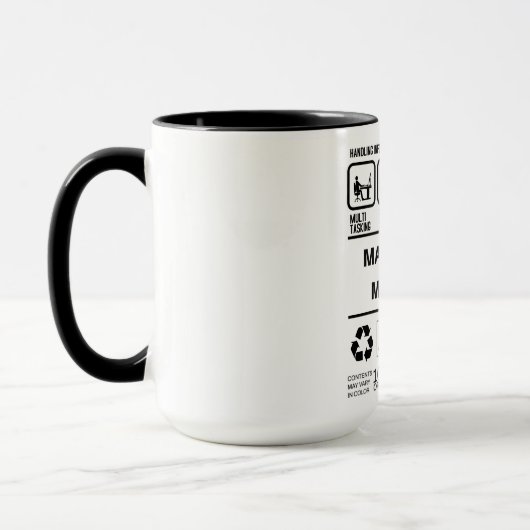 Mug Funny Marketing Manager Handling Information (Gauche)