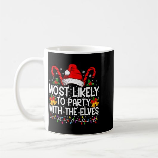 Mug Funny Matching Christmas Most Likely To Party (Gauche)