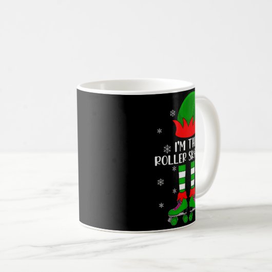 Mug Funny Matching Group The Roller Skating Elf Christ (Devant droit)