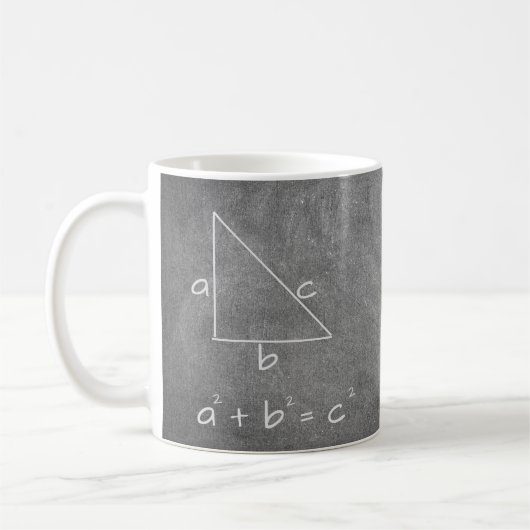 Mug Funny Math Algebra Pythagore Theorem Geek (Gauche)