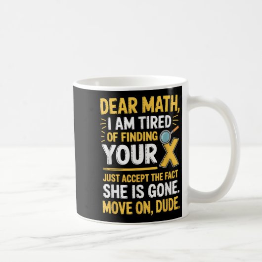 Mug Funny Math Design For Boys Girls Math Teachers Men (Droite)