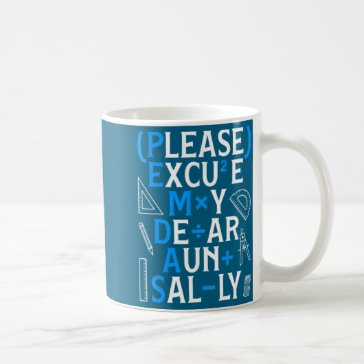 Mug Funny Math Rules Pemdas Pun Teachers Math Day (Droite)