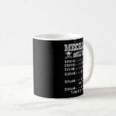 Mug Funny Mechanic Hourly Rate Joke Design (Devant droit)