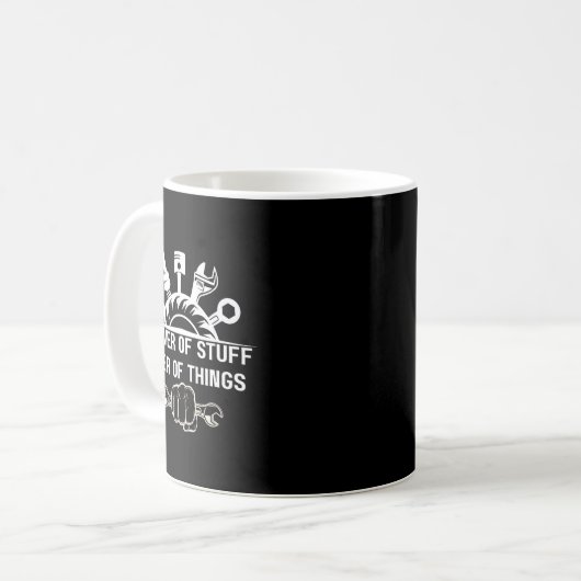 Mug Funny Mechanic Quote Knower Of Stuff Fixer Of Thin (Devant gauche)