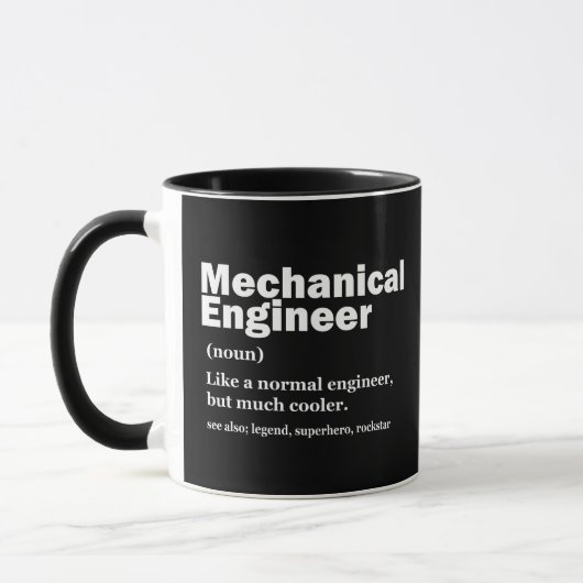 Mug Funny Mechanical Engineer Definition Engineering (Gauche)