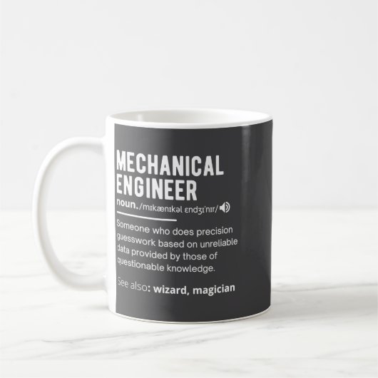 Mug Funny Mechanical Engineer Definition Engineering  (Gauche)