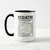 Mug Funny Mediator Nutrition Facts Cadeau employé (Gauche)
