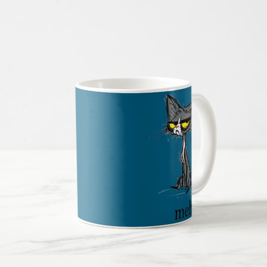 Mug Funny Meh Cat Gift For Cat Lovers  (Devant droit)