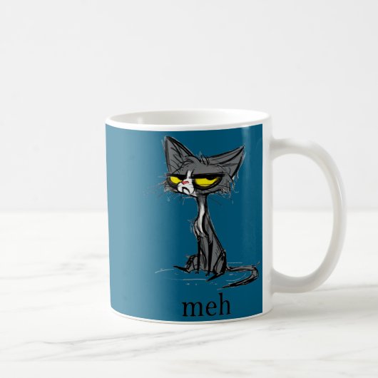 Mug Funny Meh Cat Gift For Cat Lovers (Droite)