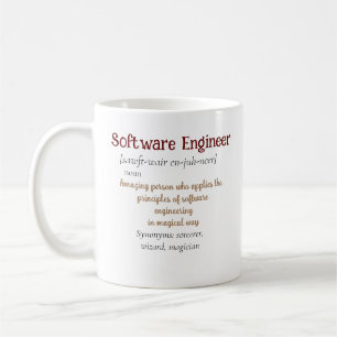 Mug Funny Meilleur Ingénieur Logiciel Définition Coff 
