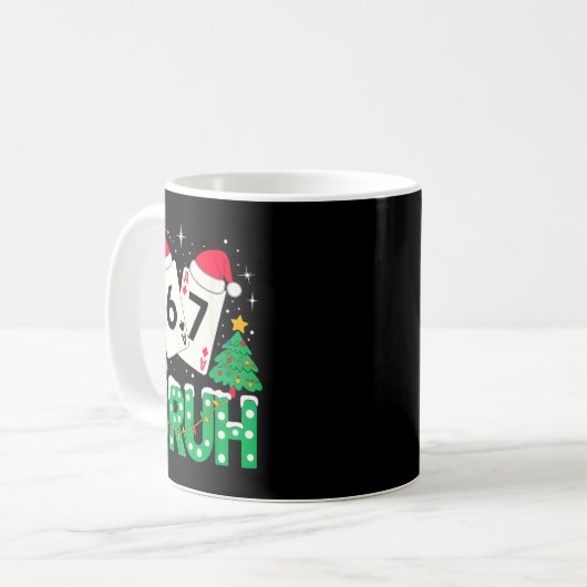 Mug Funny Meme 6 7 Festive Ker Bruh Christmas Tree San (Devant gauche)