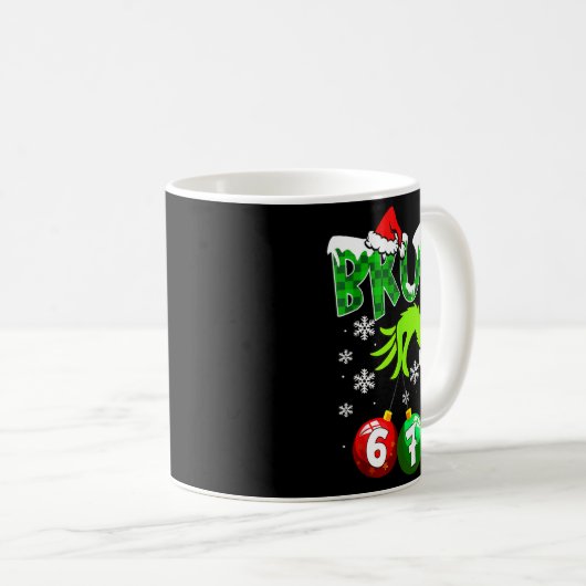 Mug Funny Meme Bruh 6-7 Matching Family Christmas Six (Devant droit)
