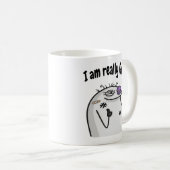 Mug Funny Meme Character – Cool Expression Sticker (Devant droit)