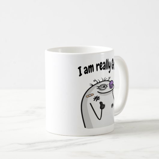 Mug Funny Meme Character – Cool Expression Sticker (Devant droit)