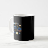 Mug Funny Menorah Hanukkah 2025 Meowzel Chanukah Jewis (Devant gauche)