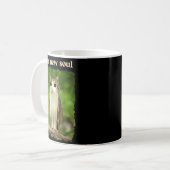 Mug Funny Meowl Meme, Cat Owl Meme Brainrot Gen Alpha (Devant gauche)