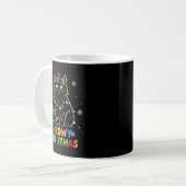 Mug Funny Meowy Christmas Xmas Lights Black Cat Pajama (Devant gauche)