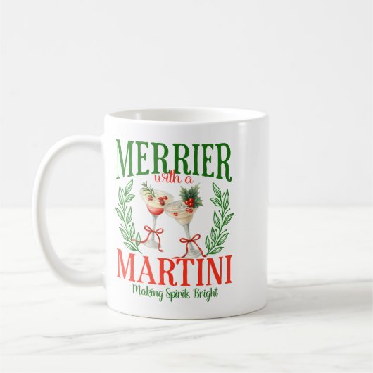 Mug Funny Merrier With A Martini Bachelorette Merry Ch (Gauche)