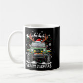 Mug Funny Merry Jeepmas Ugly Light Reindeer Christmas (Gauche)