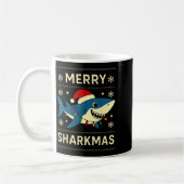Mug Funny Merry Sharkmas Christmas Shark Humor  (Gauche)