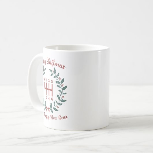 Mug Funny Merry Shiftmas And A Happy New Quote Mechani (Devant gauche)