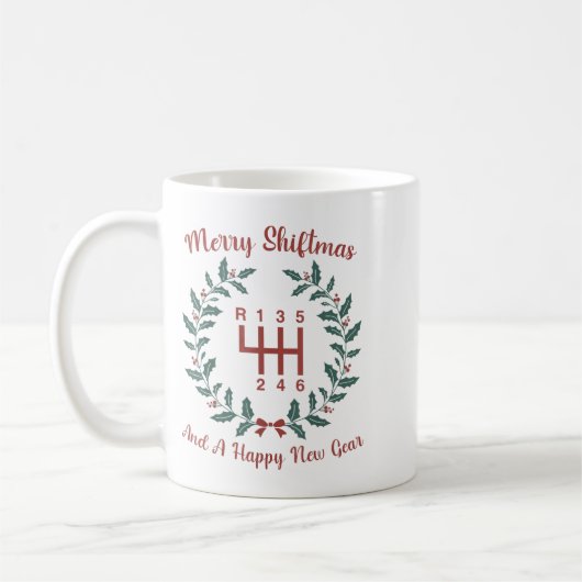 Mug Funny Merry Shiftmas And A Happy New Quote Mechani (Gauche)