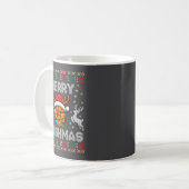 Mug Funny Merry Swishmas Basketball Christmas Reindeer (Devant gauche)