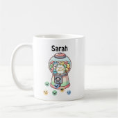 Mug Funny Mignonne machine à godeball, Nom d'enfant pe (Gauche)