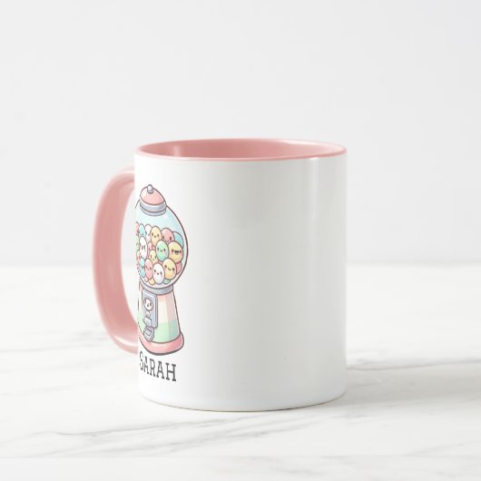 Mug Funny Mignonne machine à godeball, Nom d'enfant pe (Devant gauche)