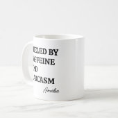 Mug Funny Minimalist Caffeine Sarcasm Personalized (Devant gauche)