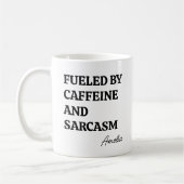 Mug Funny Minimalist Caffeine Sarcasm Personalized (Gauche)