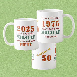Mug Funny Miracle Vintage de 1975 a eu 50ème anniversa