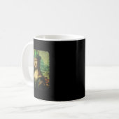 Mug Funny Mona Lisa St. Patricks Shamrock de la journé (Devant gauche)