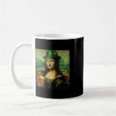 Mug Funny Mona Lisa St. Patricks Shamrock de la journé (Gauche)