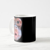 Mug Funny Monkey Blowing Stomach Face, Monkey Blow Sto (Devant gauche)