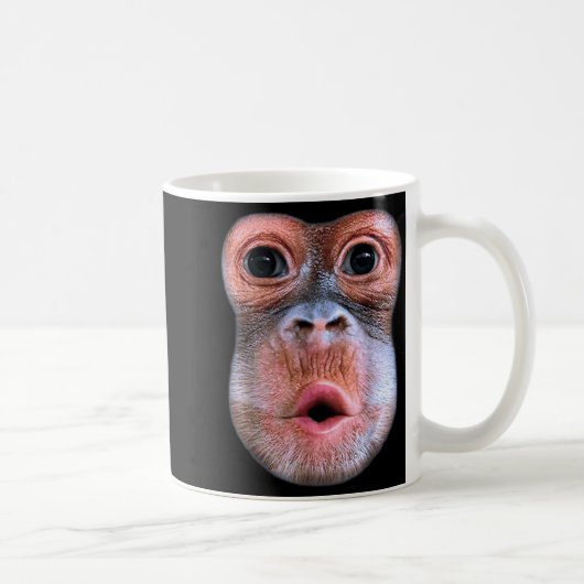 Mug Funny Monkey Blowing Stomach Face, Monkey Blow Sto (Droite)