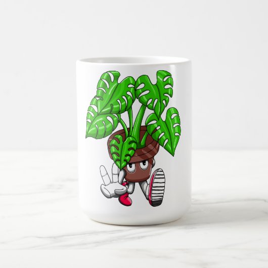 Mug Funny Monstera Plant Cartoon (Centre)