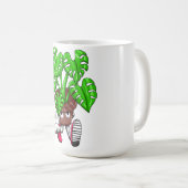 Mug Funny Monstera Plant Cartoon (Devant droit)