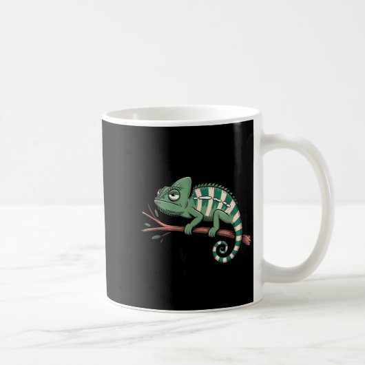 Mug Funny Morning Person Coffee Lover Chameleon  (Droite)
