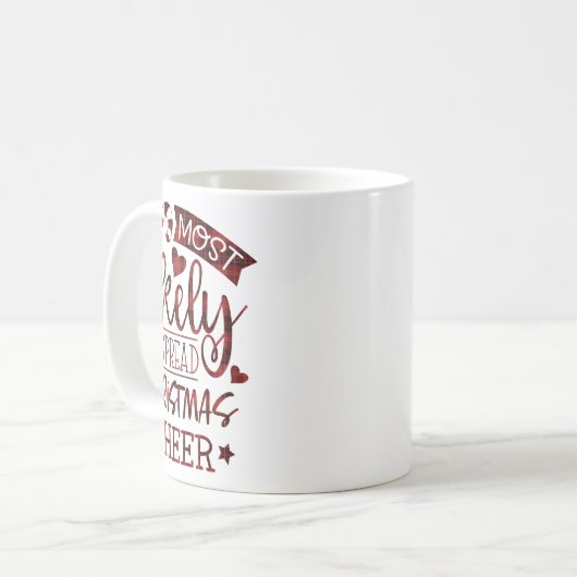 Mug Funny Most Likely To Spread Christmas Cheer Plaid (Devant gauche)
