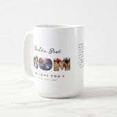 Mug Funny Mother's Day 3 Photo Collage Funy Letter (Devant gauche)
