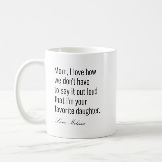 Mug Funny Mothers Day Nom personnalisé (Gauche)
