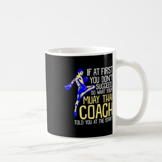 Mug Funny Muay Thai Coach Boxing Design  (Droite)