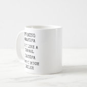 Mug Funny Much Cooler Farming Grandpa (Devant gauche)