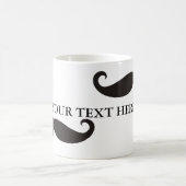 Mug Funny Mustache / Schnurrbart + votre texte (Centre)